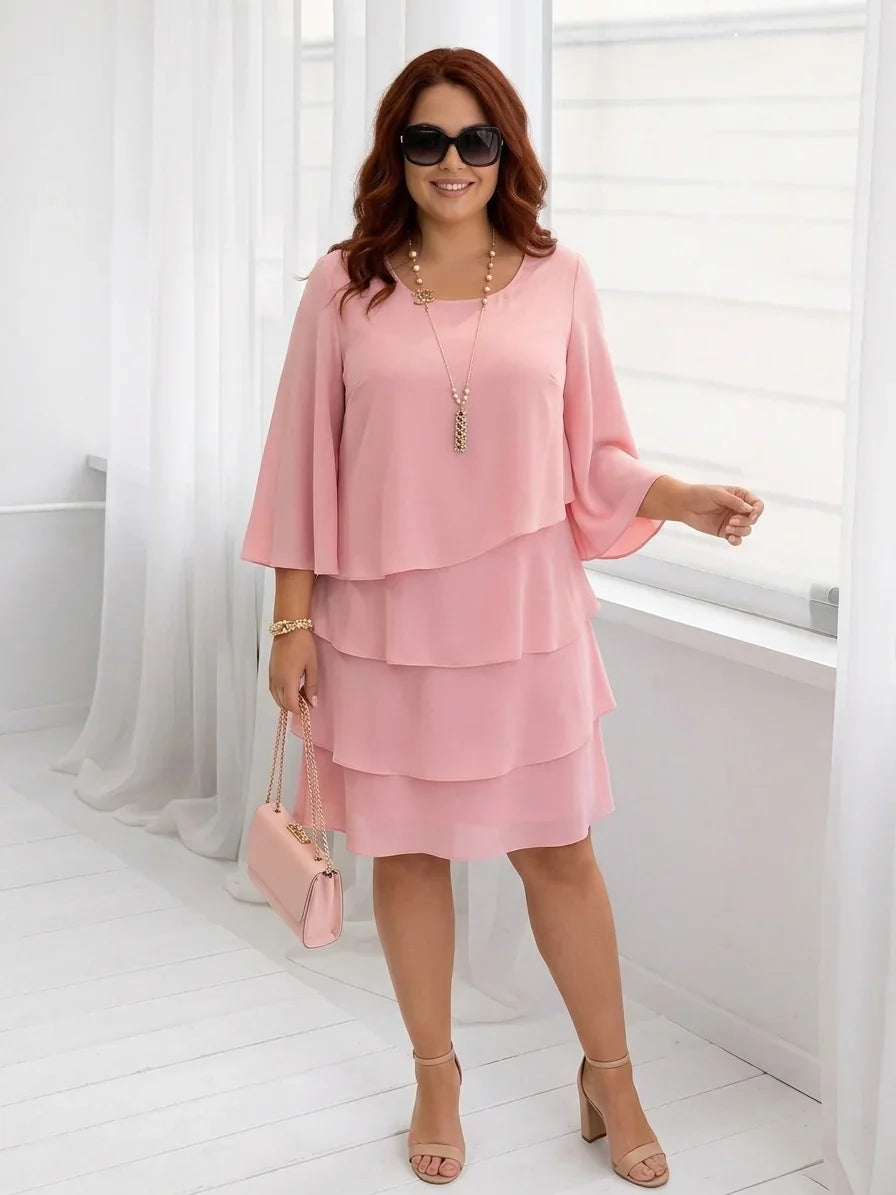Catherine | Elegant Comfort Ruffle Dress